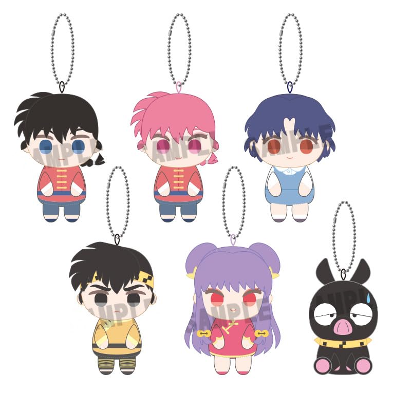 TV Anime "Ranma 1/2" Sitting Club Plush Mascot Box of 6
