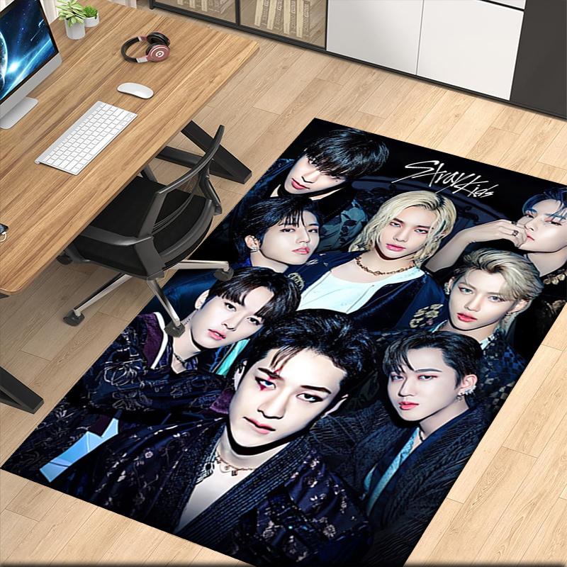 Stray Kids Printed Carpet, for Office Chair Living Room Bedroom Kitchen Room Decor Gifts.