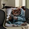 Cat Cute Kitten Stitch Lucky Dragon pillow cover sofa cushion cover home room decoration children gift