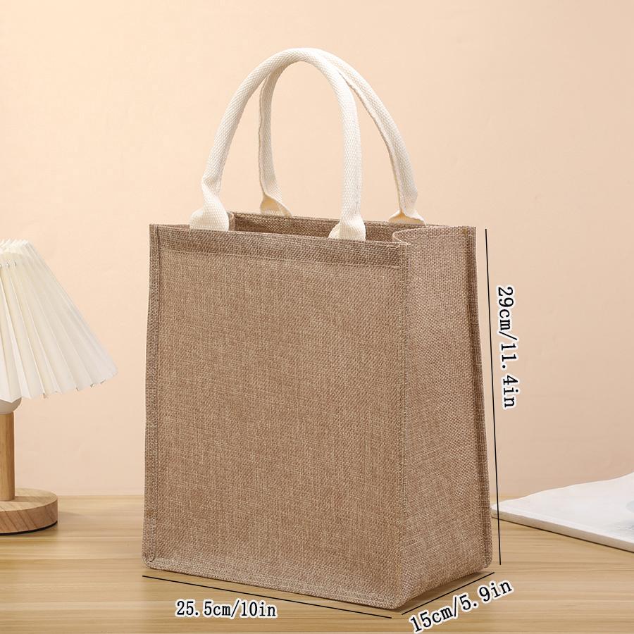 Handbag Waterproof Lunch Box Bag for Both Men and Women, Jute Tote Bag In Multiple Specifications with Large Capacity