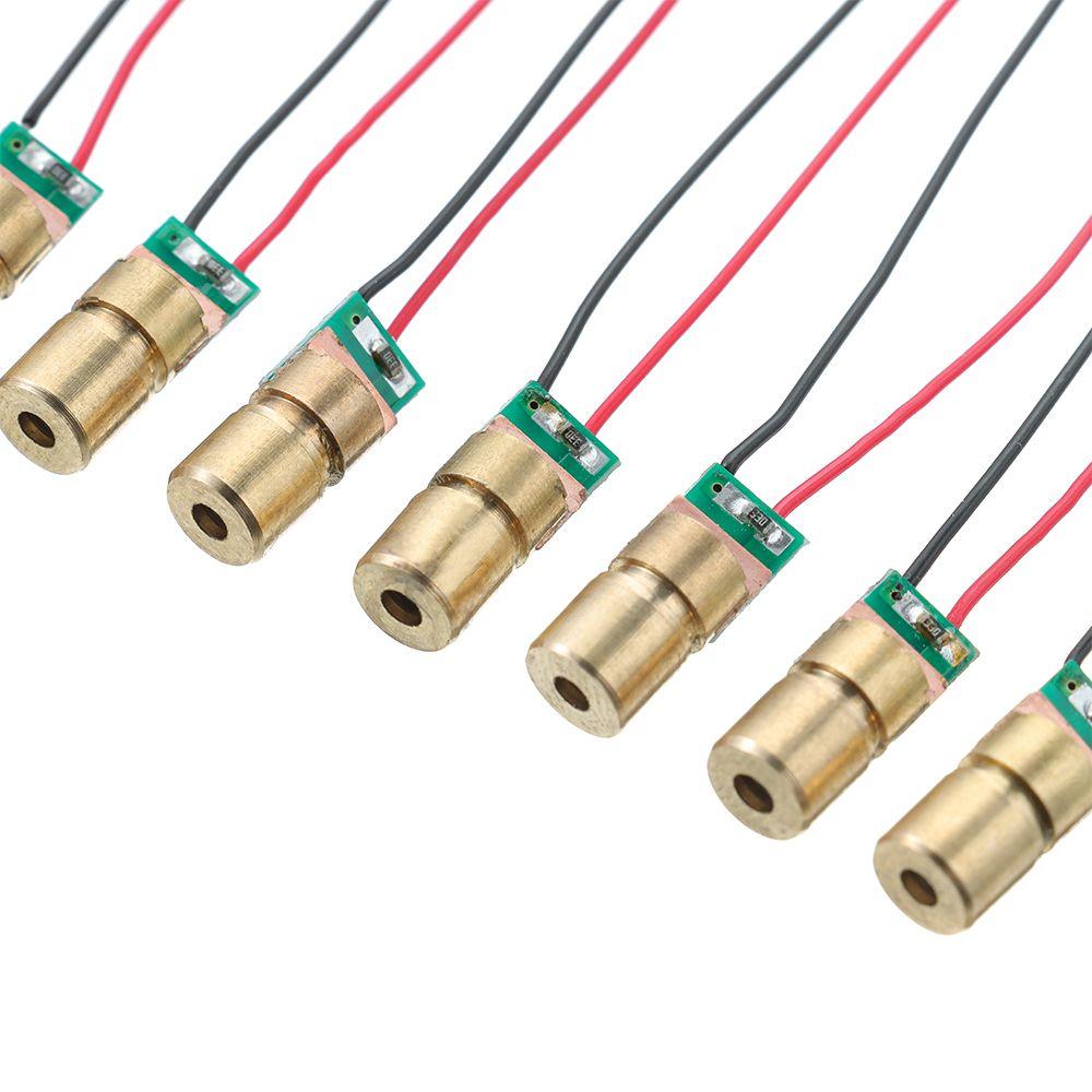 1/3/5/10Pcs Adjustable Lasers Dot Diode Module 650nm 6mm 3V Laser Diodes High Quality Line Laser Module Mini Copper Head