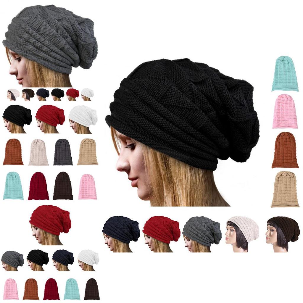 Stylish Oversized Slouch Beanie Cap For Women And Men In Warm Knitted Fabric