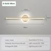 Modern LED Mirror Lamp 40/55cm Wall Light Bathroom Toilet Black Gold Long Strip Fixture Home Decor Led Lighting Lamps Lustre