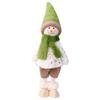 Christmas Decor Plush Doll With Green Scarf For Holiday Window Display