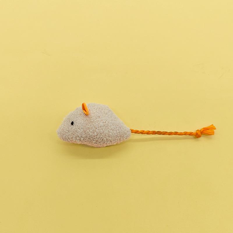 Set Rattle Cat Mouse Toy Imitation Fur Cat Mouse Toy Interactive Cat Game Toy Indoor Cat Toy
