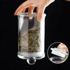 Minimalist Transparent Sealed Glass Jar Storage Jars with Lids Tea Caddy Candy Pots Desk Decoration Spice Jar Cereal Dispenser