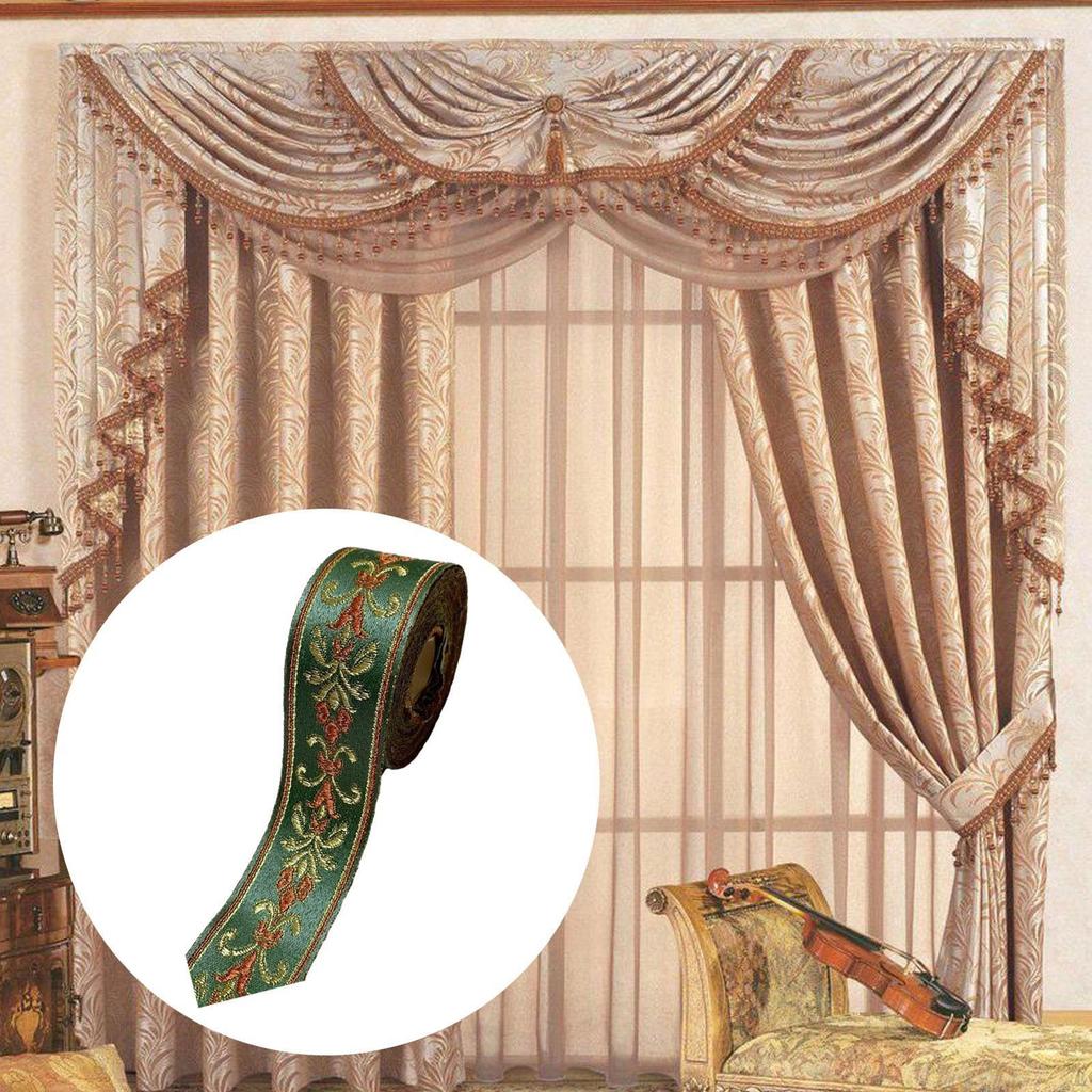 Ethnische Jacquard-Borte 5 m Stoff für Gardinendekoration Nähprojekte Taschen Heimtextilien