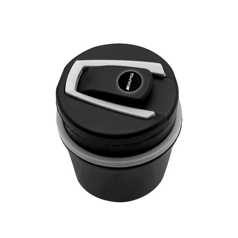 CRY1 Portable LED Car Ashtray Multi-functional Ashtray Car tool Cup Holder Removable Stickers For Mercedes-Benz W166 W212 W204 C E ML