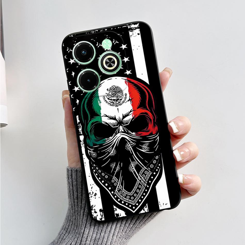 For Infinix Hot 40i Case Hot40i Fashion Marble Black Silicone Soft Phone Case For Infinix Hot 40i 40 i X6528B Back Cover Fundas