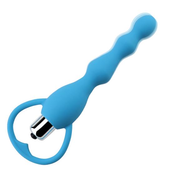 Silicone Long Pull Beads Vibrator Anal Plug Massage Women Masturbation Product