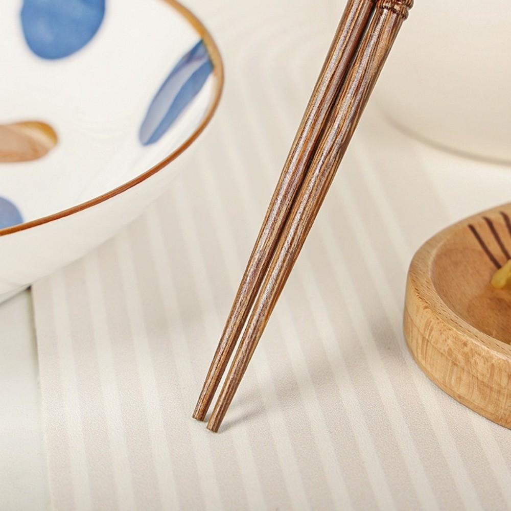 1 Par Hashis de Madeira de Cor Sólida Estilo Japonês Hashis Pontiagudos Hashis de Sushi de Alta Qualidade