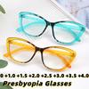 New Fashionable Cat-Eye Anti-Blue Light Presbyopia Eyewear Large Frame Versatile High-Definition Reading Glasses Unisex
