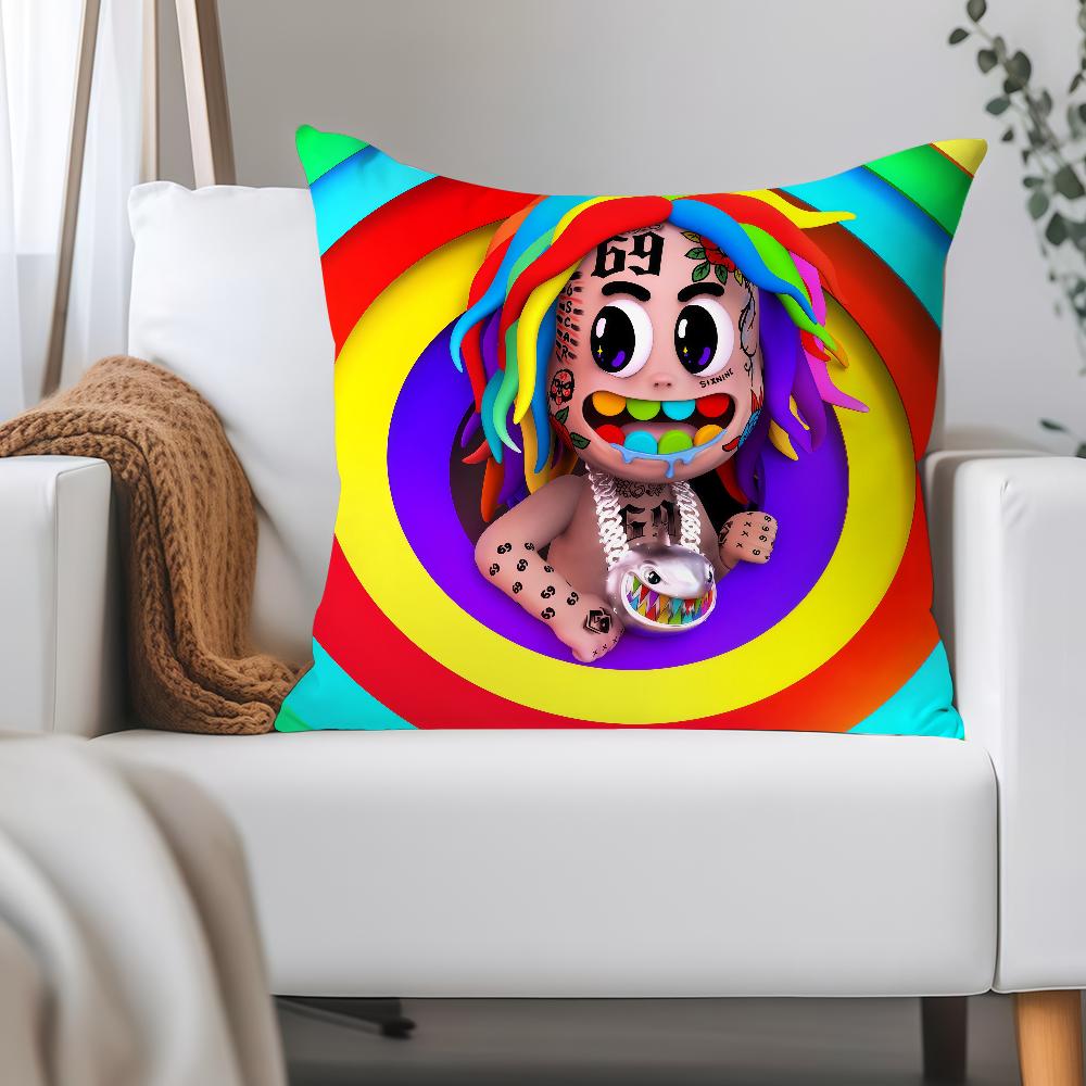 RAPPER R-6ix9ine Tapestry Pillow Case Applicable Space For Guest Rooms Interiors Cars Office House Decoration