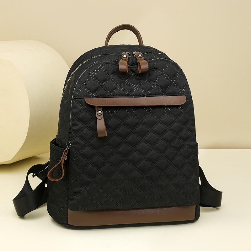 Backpack Student Schoolbag Women's Lightweight Rhomboid Backpack