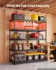 VEVOR Storage Shelves, 5-Tier 1361 kg Garage Shelving 153 x 61.2 x 181.3 cm, for Garage, Basement, Warehouse, Workshop