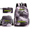 Deformed Zoo Surrounding Primary School Students Schoolbag Trend Starry Sky Backpack Leisure Three-piece Set
