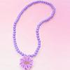 Kids' Cartoon Flower Resin Beaded Necklace - Cute Baby Toy Jewelry for Kindergarten Rewards