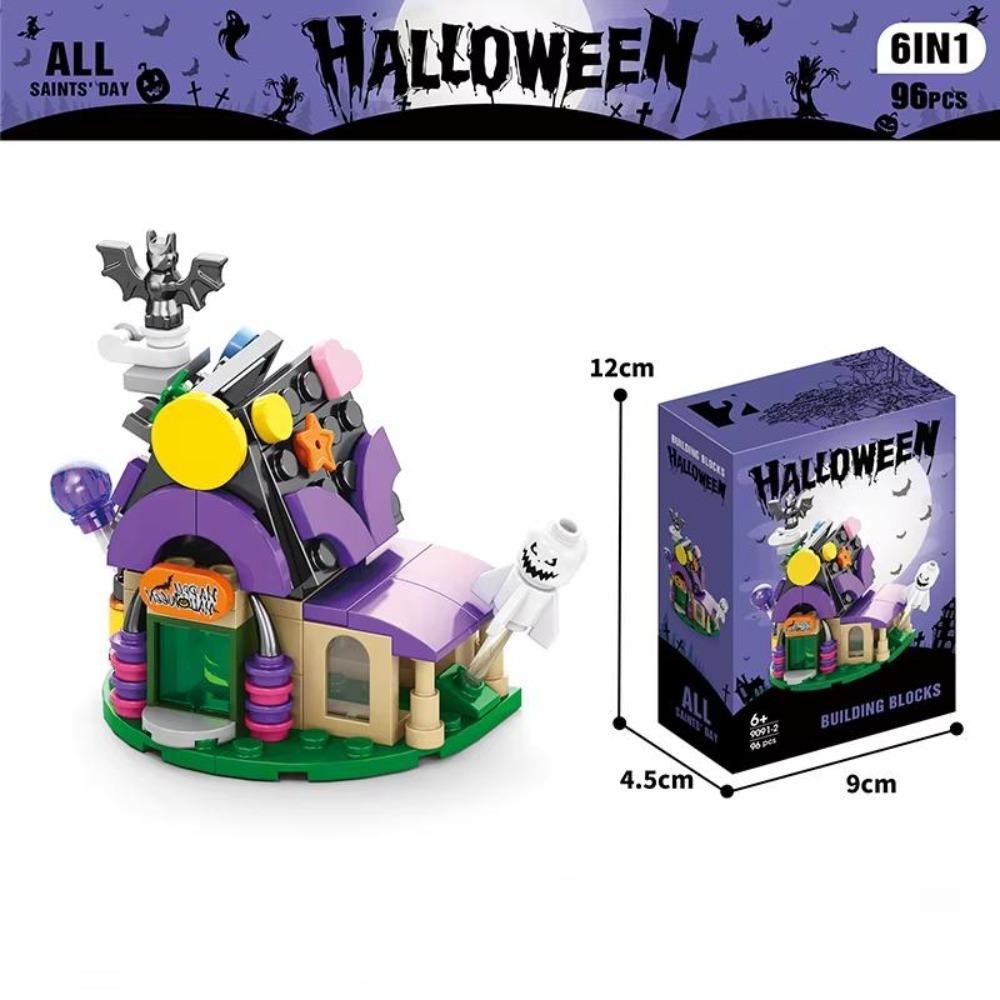 TOYLINX DIY Model Halloween Series Building Block Set Pumpkin House Educational Building Block Toy Children Gifts Decoration