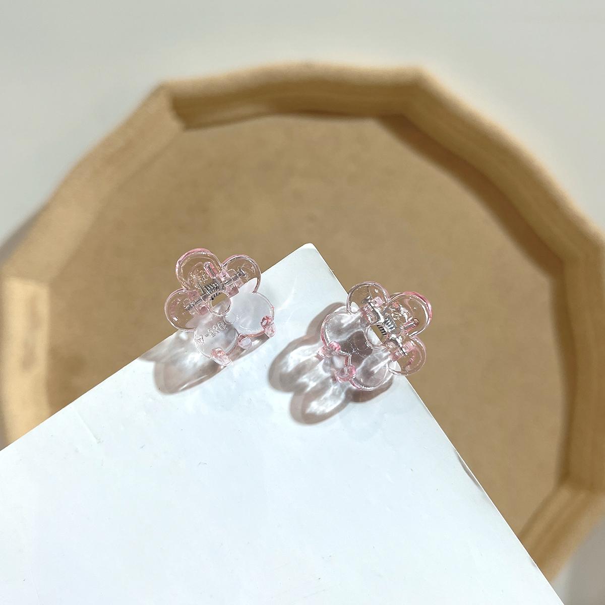 

2 шт., акриловые цветочные мини-коготь для волос для женщин, девушек, макияж, заколки для волос, аксессуары для волос, зажим для волос, головные уборы розовый