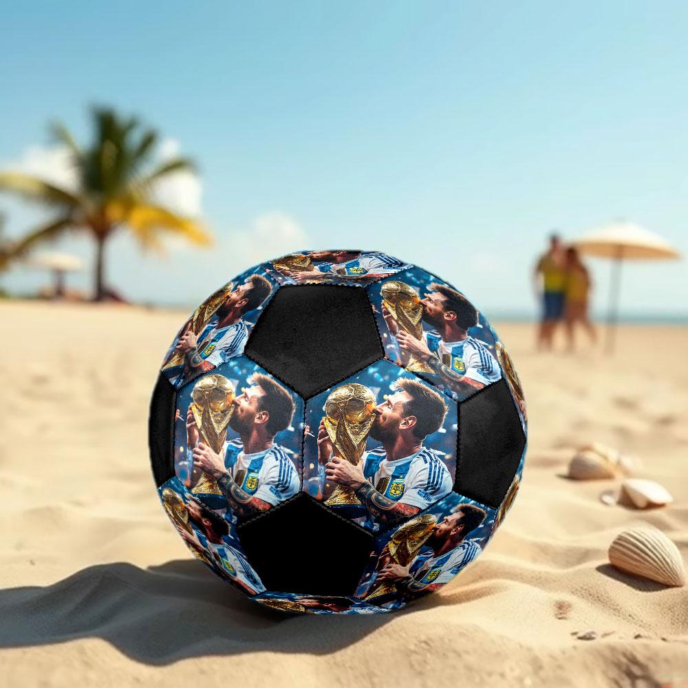 King Leo size5 Soccer Ball, colorful, suitable for all ages, machine-stitched, PVC material, competition grade,durable and high bounce