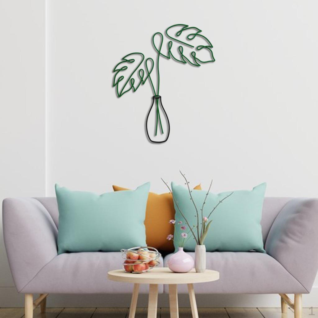 

Sculpture, Art Crafts Wall Decoration for Indoor Coffee Bar Outdoor Garden Statue Corridor Monstera Green