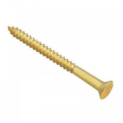Forgefix Wood Screws, Slotted, Csk, Brass