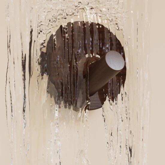 Adhesive Wall Hook No Drill Wooden Hook Wood Oil Waterproof Processing Hook for Bathroom Kitchen Coat Towels