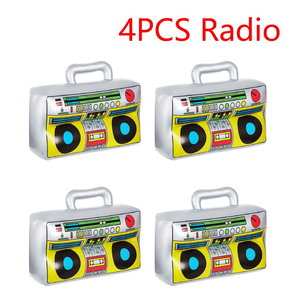 PVC Inflatable Radio Boombox Mobile Phone 80s 90s Retro Hip Hop Themed Party Decoration Props