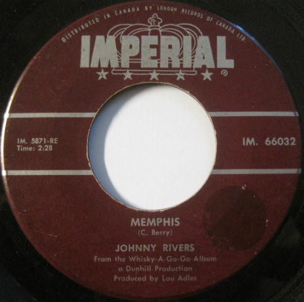 

7inch Record JOHNNY RIVERS - Memphis IM66032 Imperial 1964 Canada Rock Used