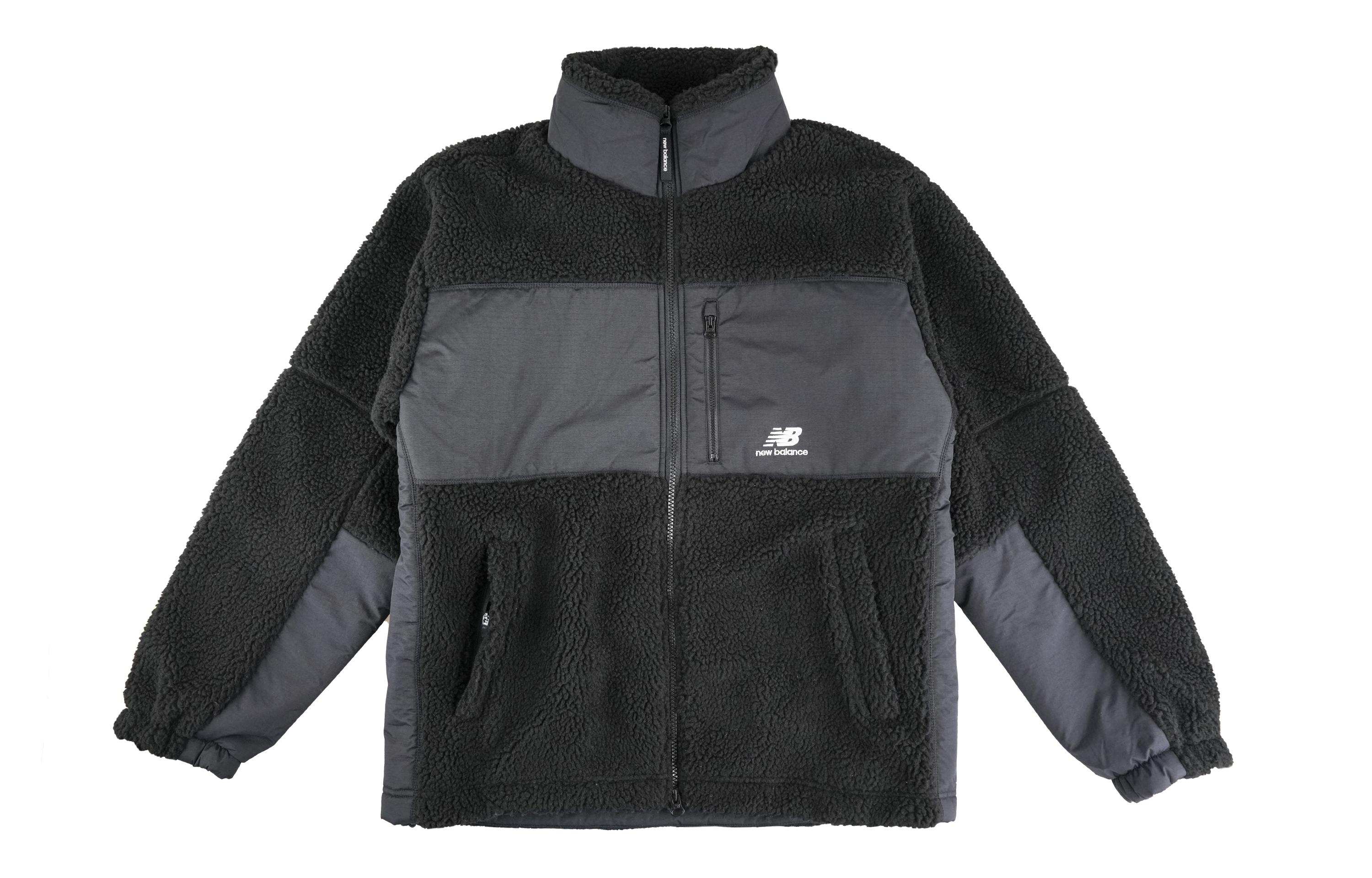 New Balance Velvet Jackets Unisex Black Crew Neck Moderate MDA35013-BK L