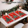 Christmas Decorations Snowman Table Mat Knitted Cloth Insulation Pad
