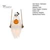 Holiday Home Atmosphere Enhancers Halloween Lighted Ghost Swing with Glowing Pumpkin, Hanging Spooky Decor Decorative Props for Festivals Porch Yard,