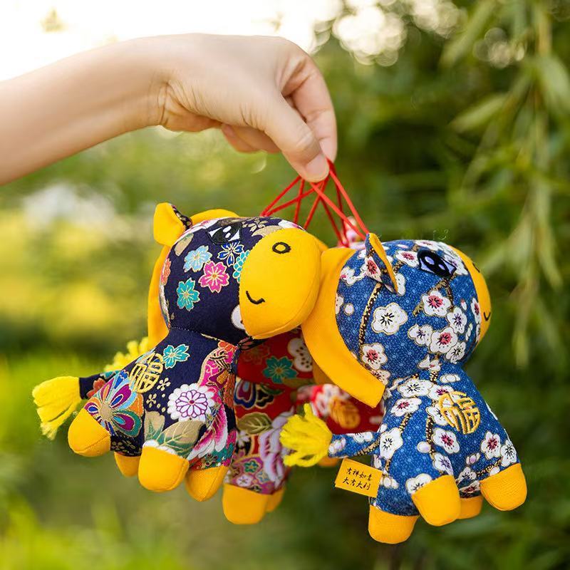 2026 Horse Year Mascot Plush Doll Cartoon Lucky Chinese Zodiac Pony Plush Toys New Year Decoration Pendant Spring Festival Gifts