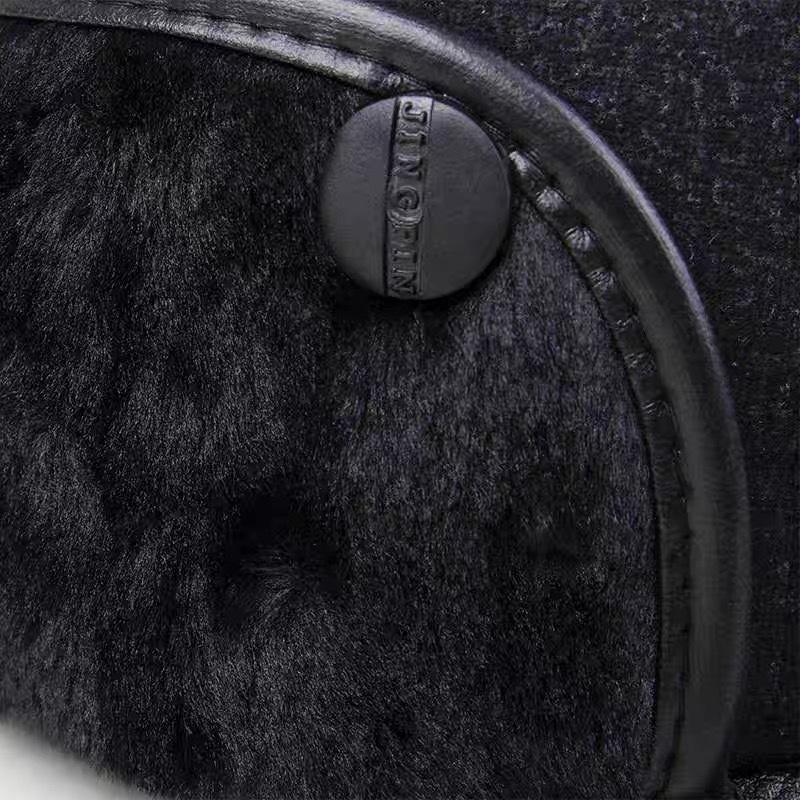 Hats for the Elderly Men's Winter Thickened Warm Flat-top Hats Middle-aged Ear Protection Grandfather Dad Old Man Peaked Hat Cotton Hat