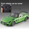 Velký 1:18 Mercedes-Benz AMG GTR model auta Kovové tlakově lité vozidlo Sběratelské hobby zvuková a světelná stahovací miniaturní hračka pro chlapce, děti dárek