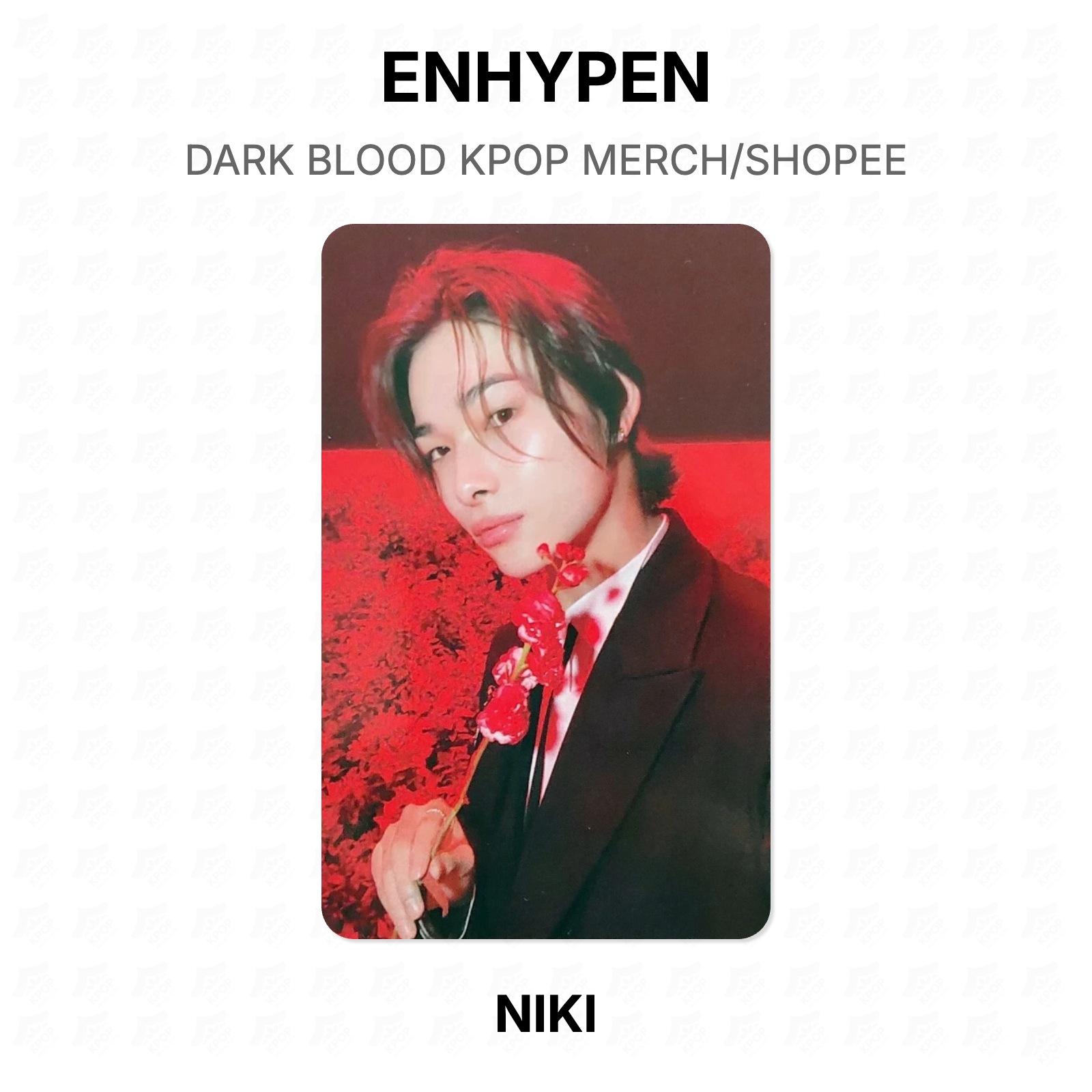 ENHYPEN DARK BLOOD KPOP МЕРЧ/SHOPEE Официальная фотокарточка NI-KI