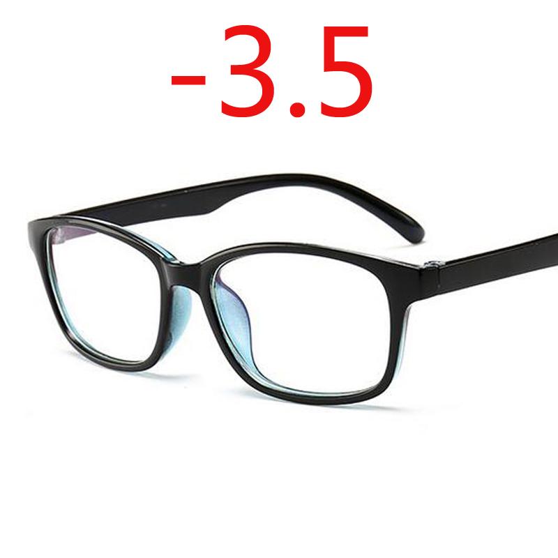 -1.0 -1.25 -1.50 -1.75 -2.0 -2.5 -3.0 To -4.0 Finished Myopia Glasses Women Men Short Sight Eyewear Black Blue Red Frame
