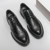 Fashion Handcrafted Mens Oxford Shoes Genuine Calfskin Leather Brogue Dress Shoes Classic Business Formal Shoes Man