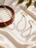 Irregular Transparent Crystal Bead Chain Bracelet Women's Stainless Steel Bead Bracelets Chic Statement Hand Jewelry Gift