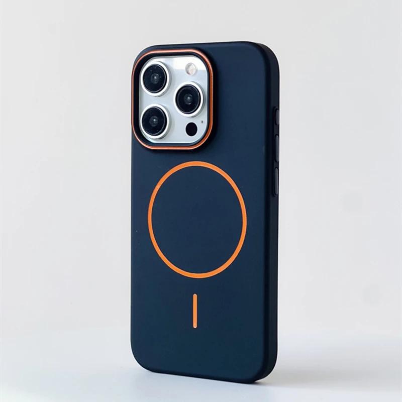 Ultrathin Hit Color MagSafe Case For iPhone 16 17 15 14   Pro Max Plus 17 Air Magnetic Wireless Charging Matte Hard PC Cover