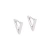 925 Sterling Silver Simple Triangle Earrings with Japanese-Korean Style, Cold Aesthetic, and Diamond Personality Accent