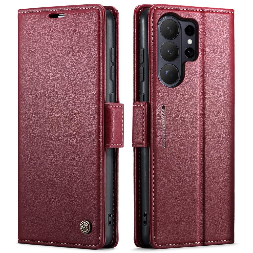 Leather Flip Wallet Card Case For Samsung Galaxy S26 Ultra S25 Edge S24 S23 S22 Plus FE Magnetic Charging Drop Protection Cover