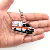 Ambulance Pendant Keychain,Vehicle Theme 2D Flat Acrylic Ornament Charm,Hanging Decoration for Car,Bags,Festive,Home,Party,Gift