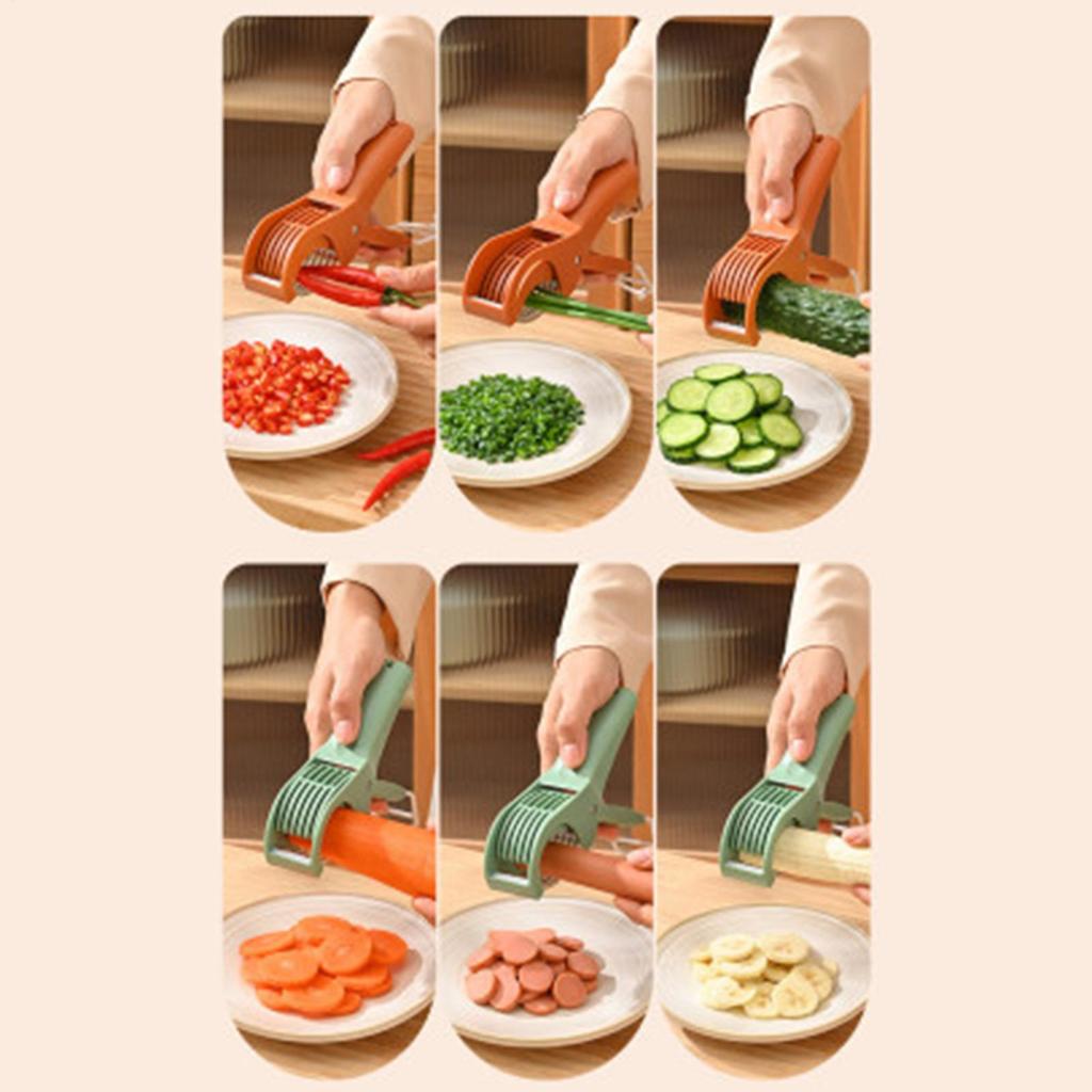 Banana Cutter Slicer Portable Manual Fruit Slicer Creative Vegetable Slicer Kitchen Gadgets Chopping Tool Press Slicer