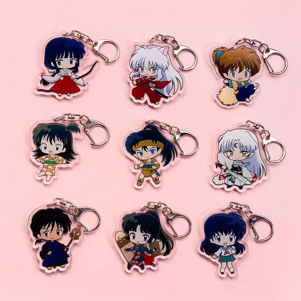 

1/9Pcs Anime Figures Inuyasha Acrylic Car Keychain Cute Backpack Pendant Funny Bag Charms Accessories Decoration Holiday Gifts 5cm