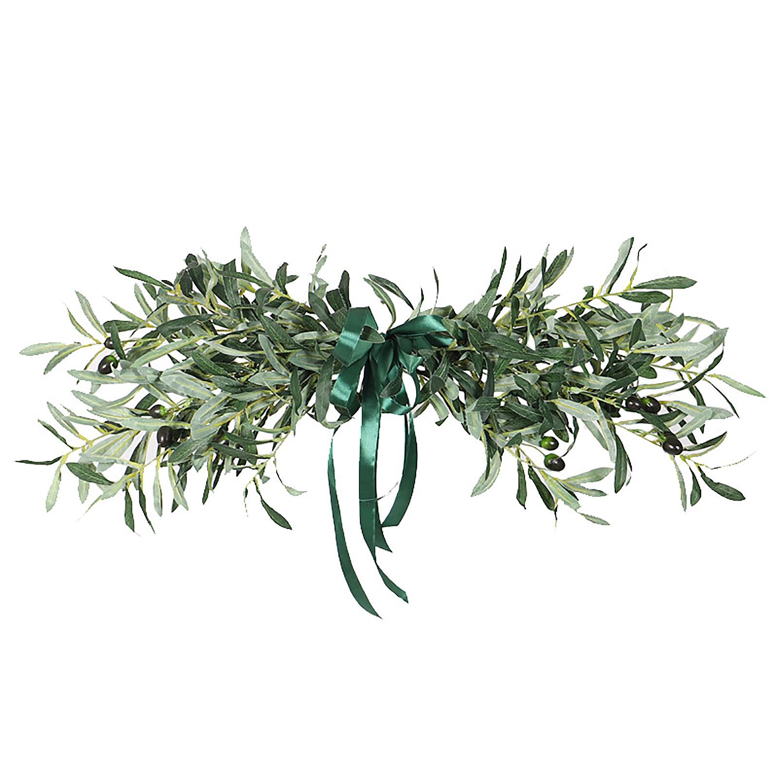 

Simulation Olive Lintel Wreath Wall Hanging Lintel Garland Wedding Home Decoration