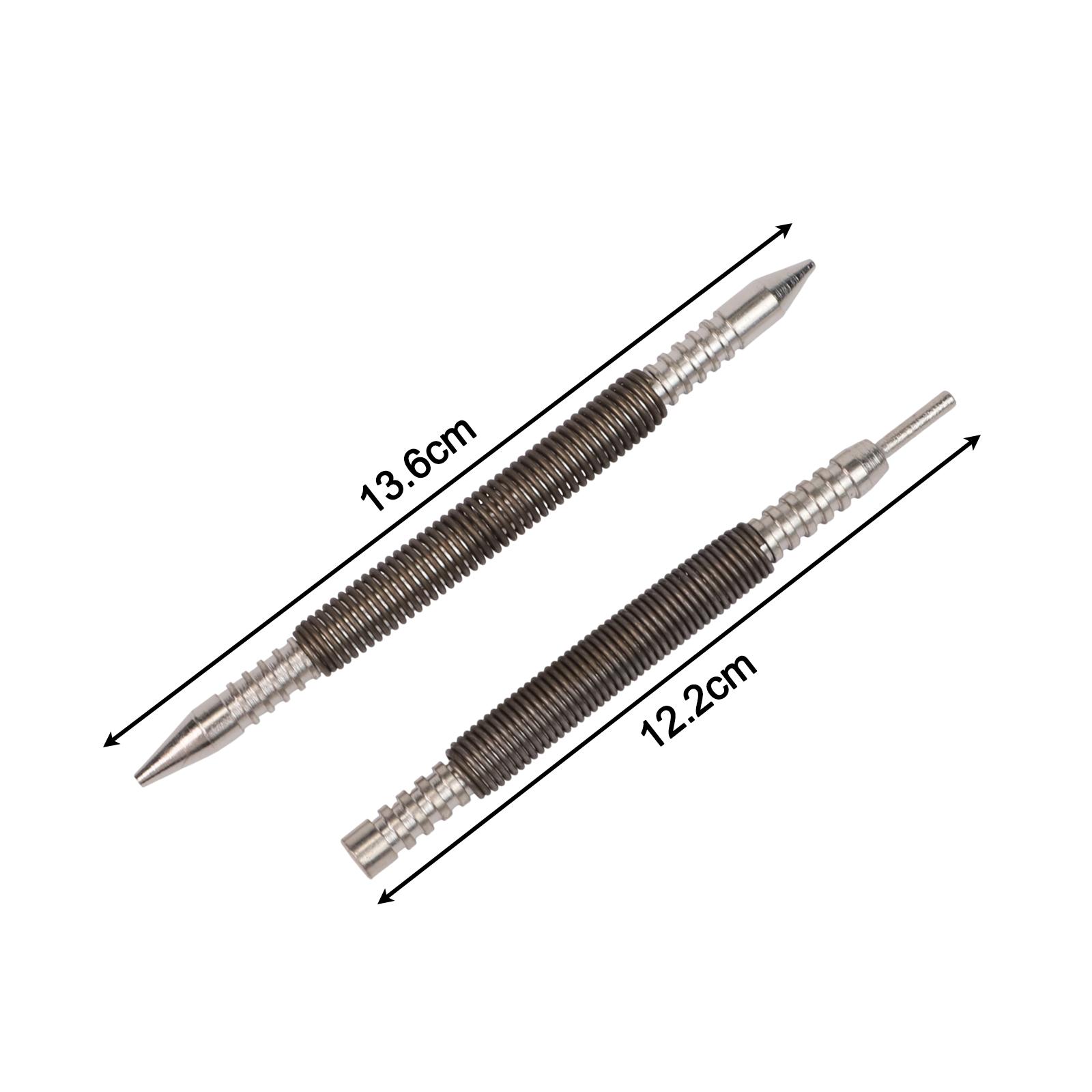 

2pcs Dual Head Spring Nail Set Tool 1/16 And 1/32 Inch Heads Nail 3500 PSI Hinge Pin Nail Remover For Wood Metal Quick Drilling 2pcs