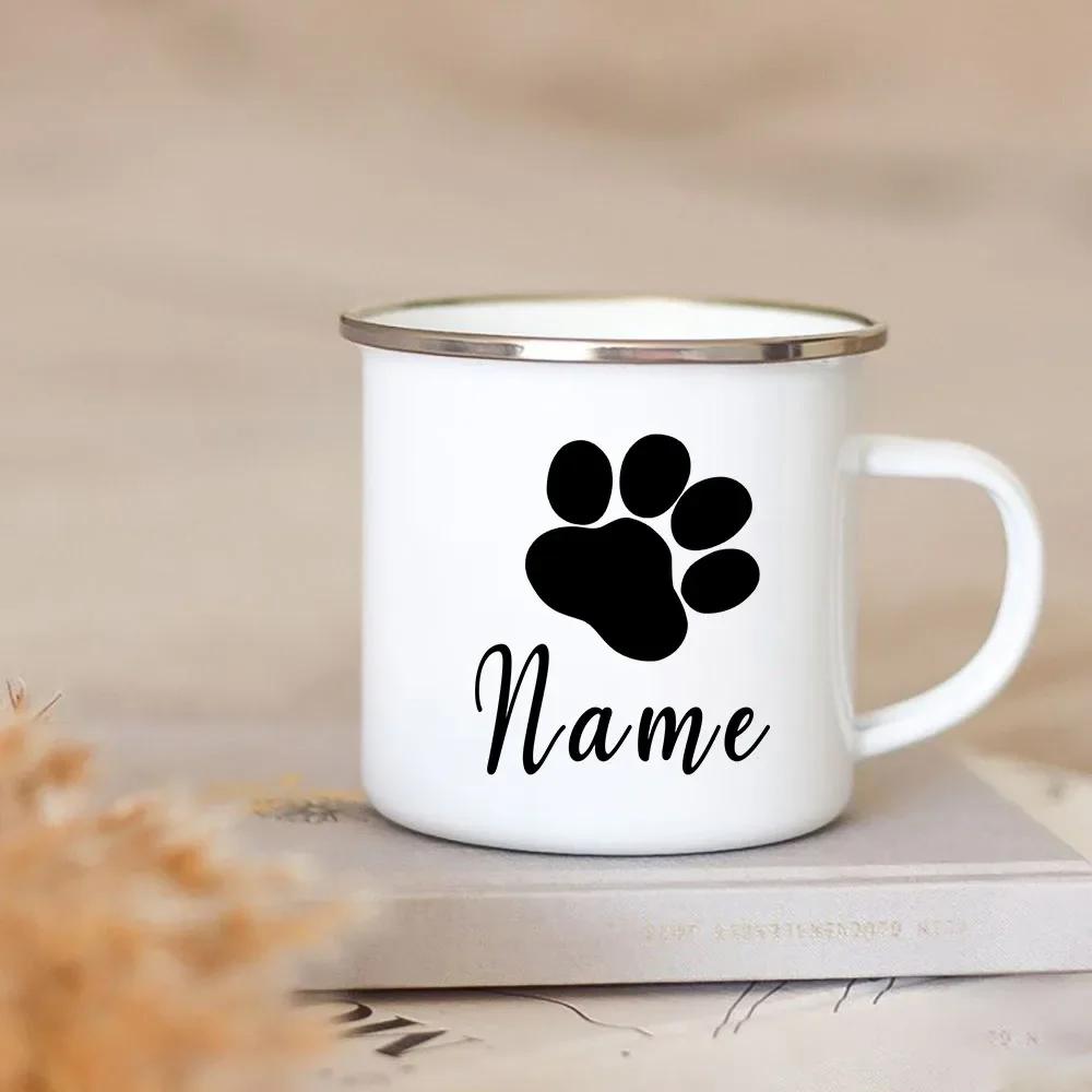 Personalized Enamel Coffee Mugs Custom Name Breakfast Cup Cute Mug Beer Christmas Coffee Cups Mug for Tea Drinkware Funny Travel