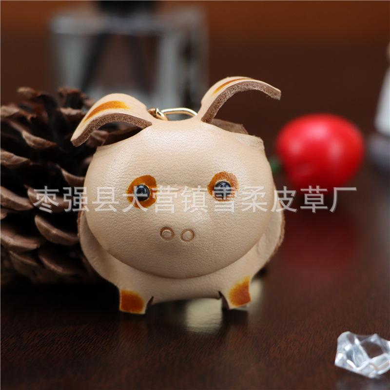Leather Rope Model, First Layer Cowhide, Twelve Zodiac Signs, Small Mouse, Cow, Tiger, Rabbit, Dragon, Snake, Horse, Sheep, Dog, Pig, Cute Bag Pendant