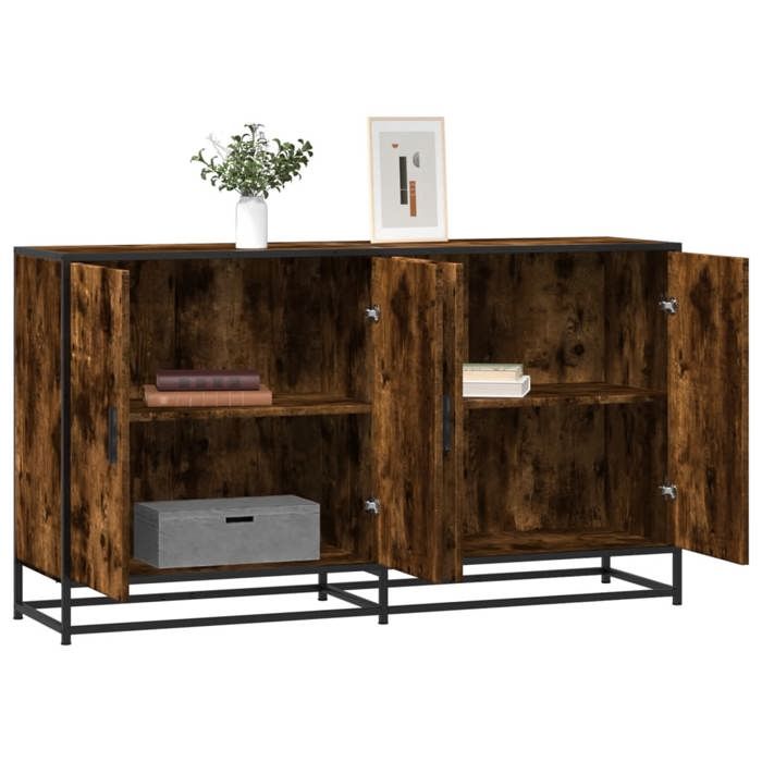 VidaXL Buffet Smoked Oak 134x35x76 Cm Engineered Wood, Storage Furniture, Kitchen Storage Furniture, Furniture of 3300817